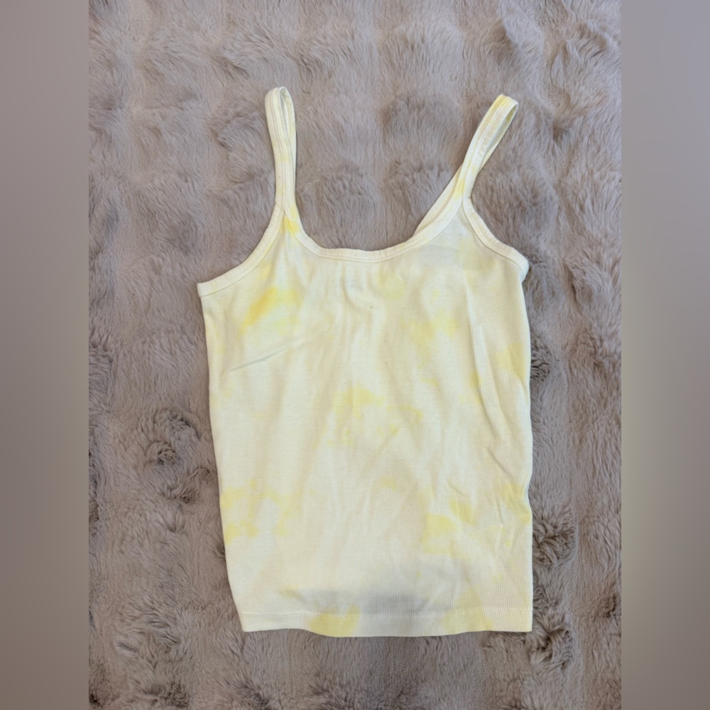 Yellow Tie-Dye Tank Top